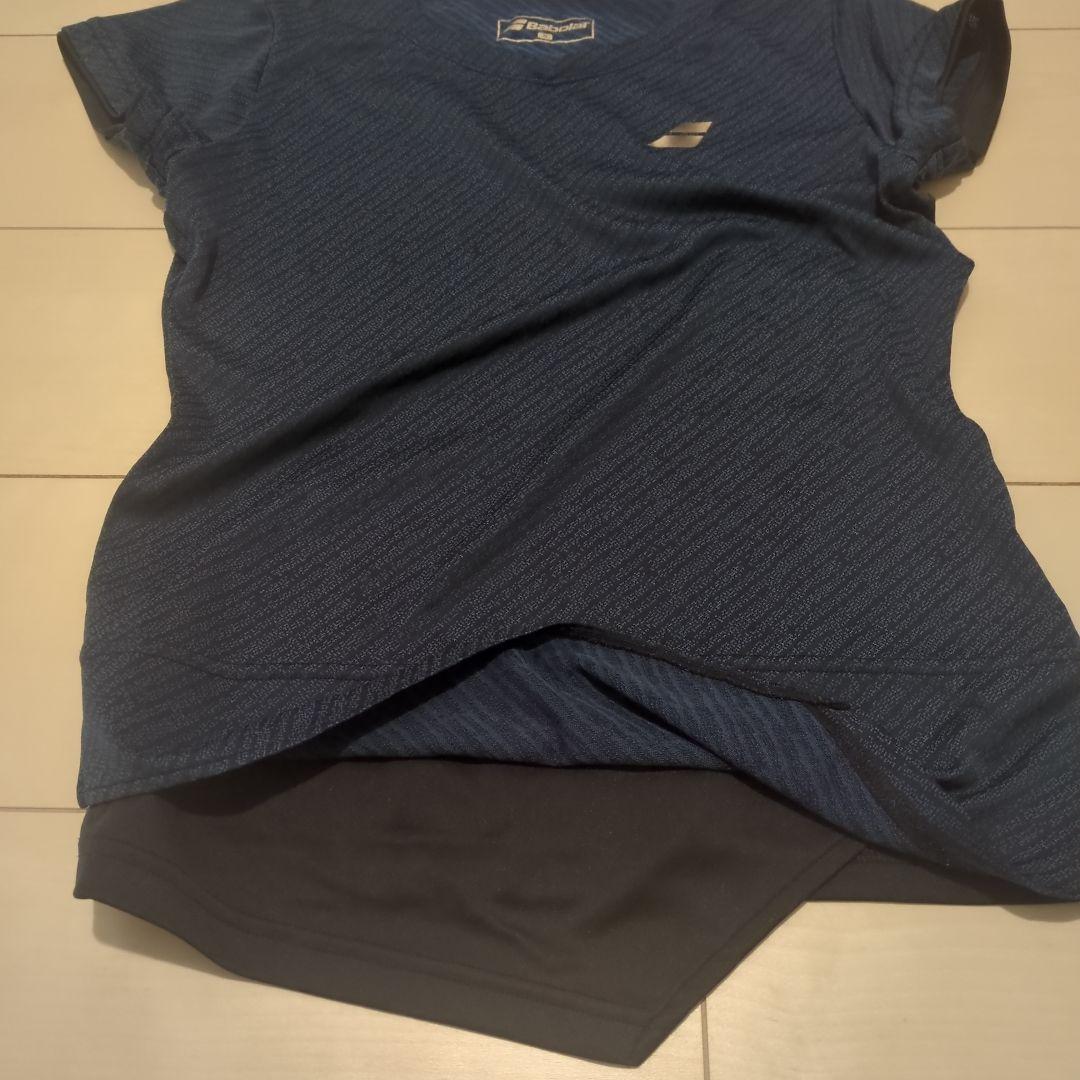 Babolat ネイビー ゲームシャツ Mサイズ