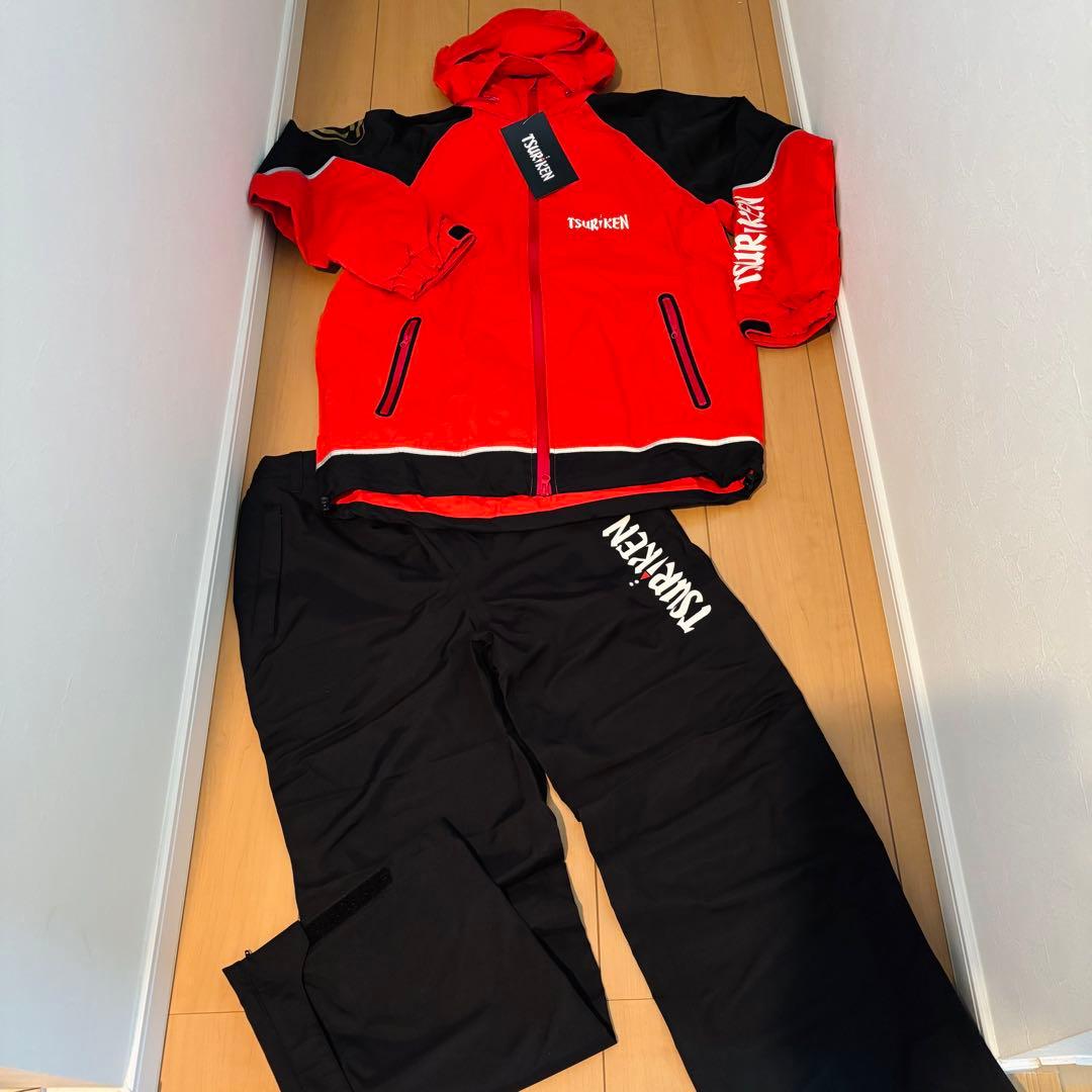 釣研 レインスーツ TR181 上下セット 新品 おまけ付