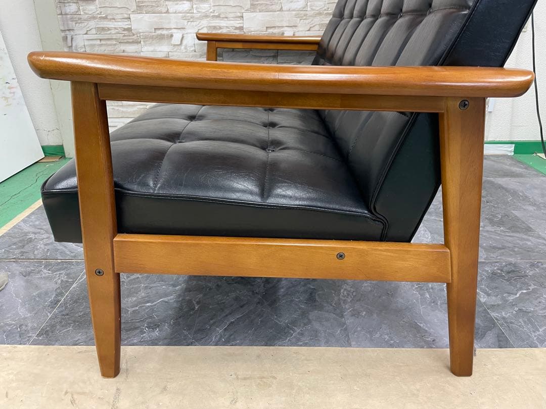 カリモク60 Ｋチェア ２シーター ブラック