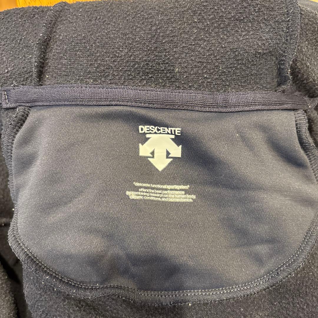 極美品 DESCENTE ネイビー 裏起毛スエットジャージ上下セットアップ M