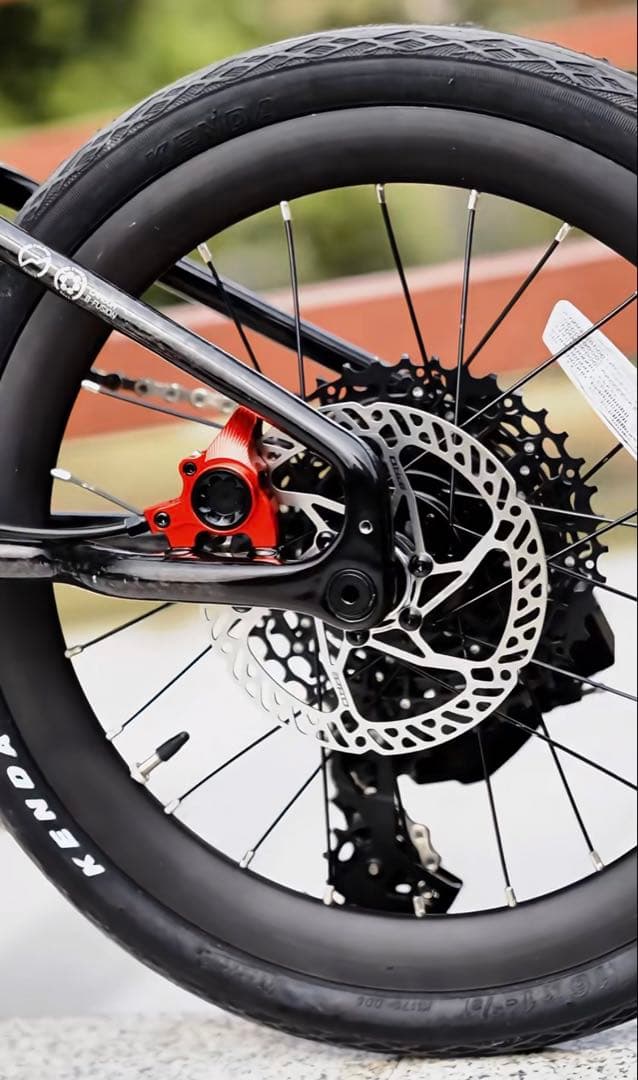 希少フルカーボンフレーム電子変速 brompton同類16インチ折りたたみ自転車