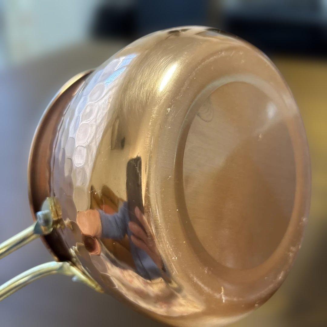 日本製 SAXON 純銅製 ①両手鍋 ②ミルクパン セット