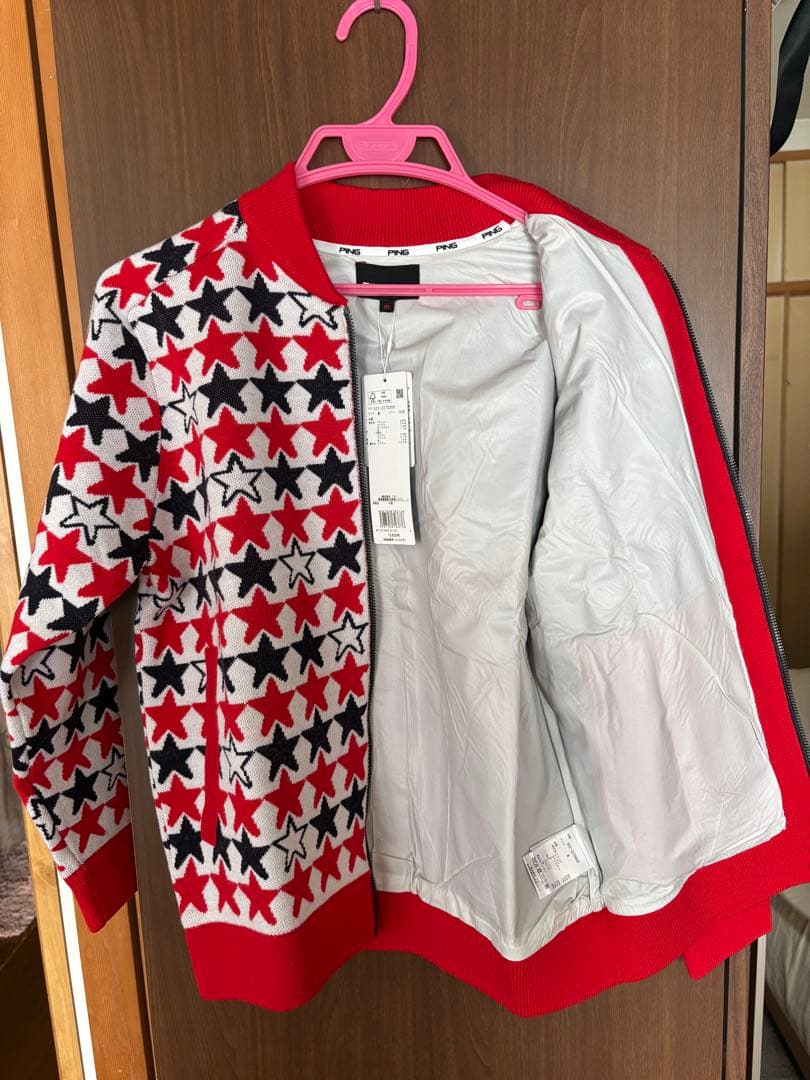 【新品格安・半額以下】PING 星柄 ジップアップジャケット 定価19,800円