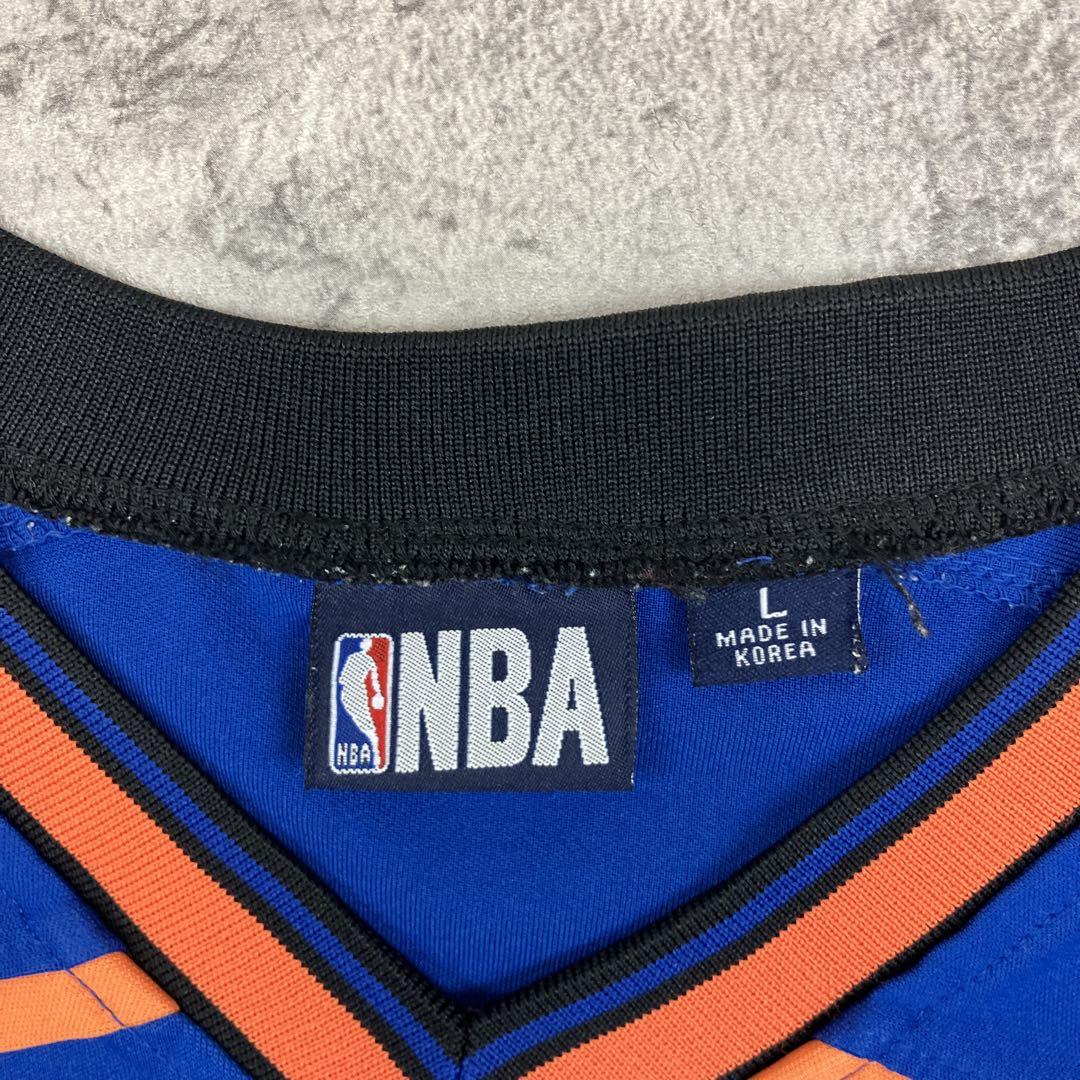 NBA ニューヨーク・ニックス 長袖シューティングシャツ 韓国製 古着 刺繍ロゴ