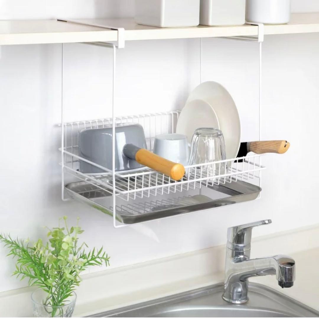 吊り戸棚水切りラック 大容量