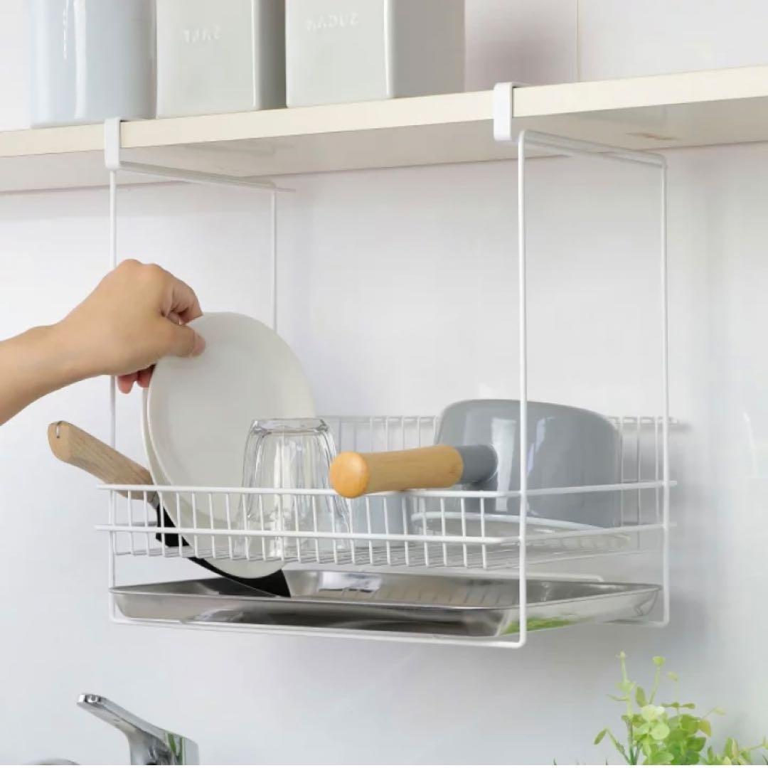 吊り戸棚水切りラック 大容量