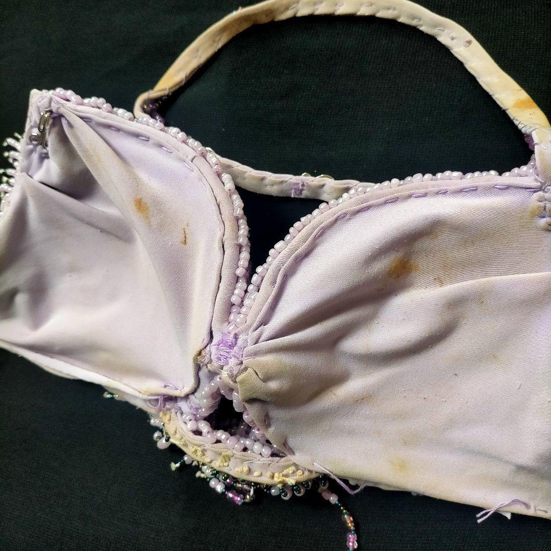 3回使用 トルコ製 ターキッシュ ベリーダンス衣装 ラベンダー 紫