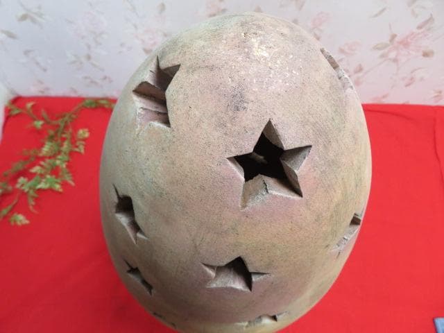 【ee1502/16】素焼　ガーデニングオブジェ　オーナメント　スターH67cm