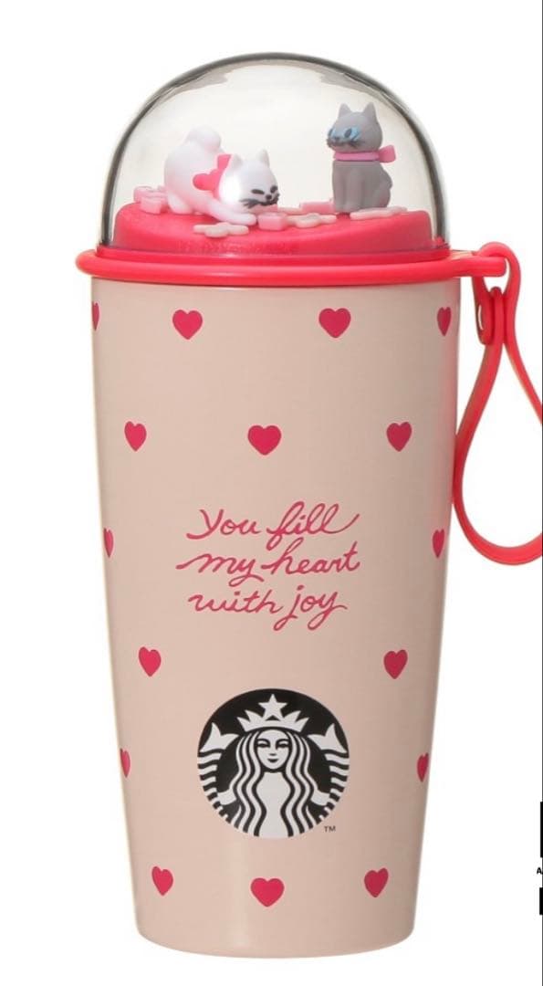 スターバックス　バレンタイン　カップシェイプステンレスボトルハート　新品未使用