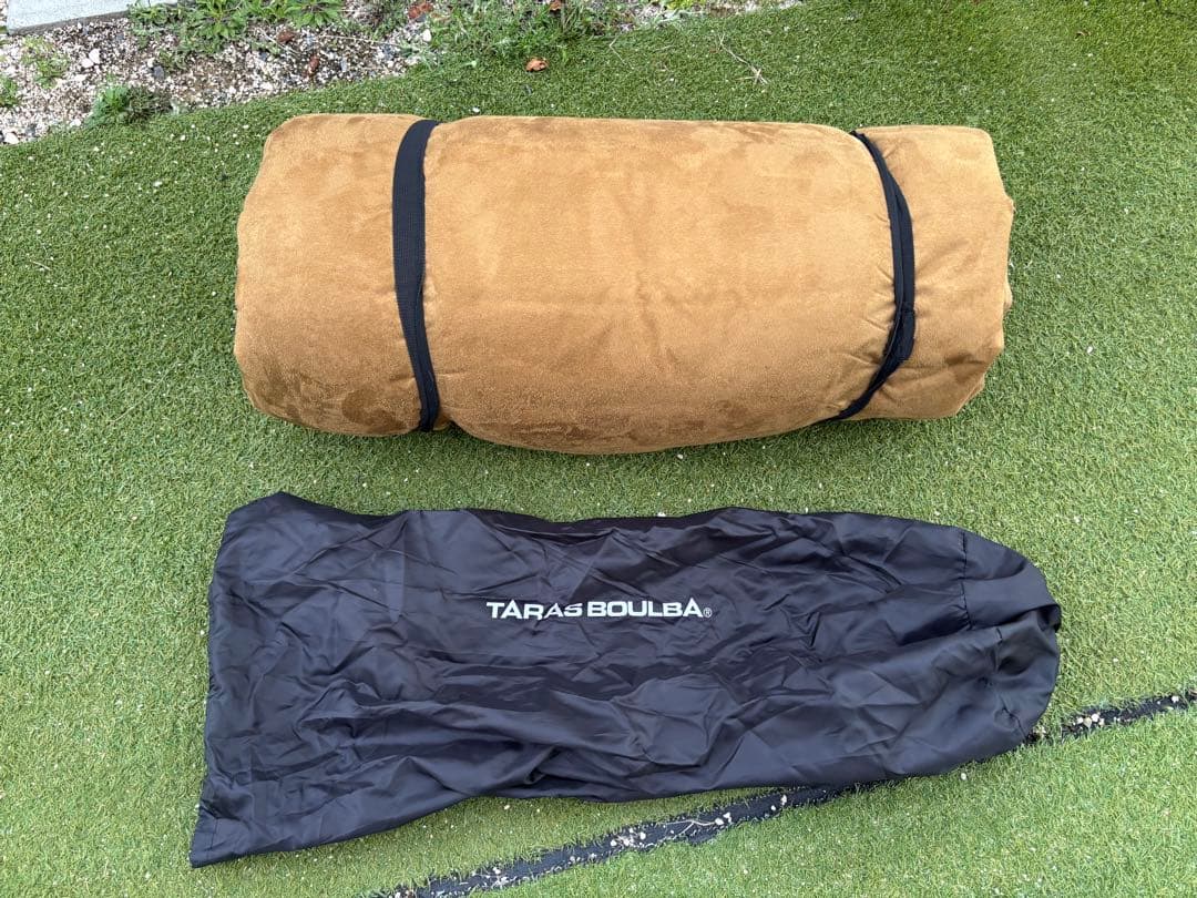 美品　タラスブルバ コンフォートインフレータブルマットW ランタンスタンドセット