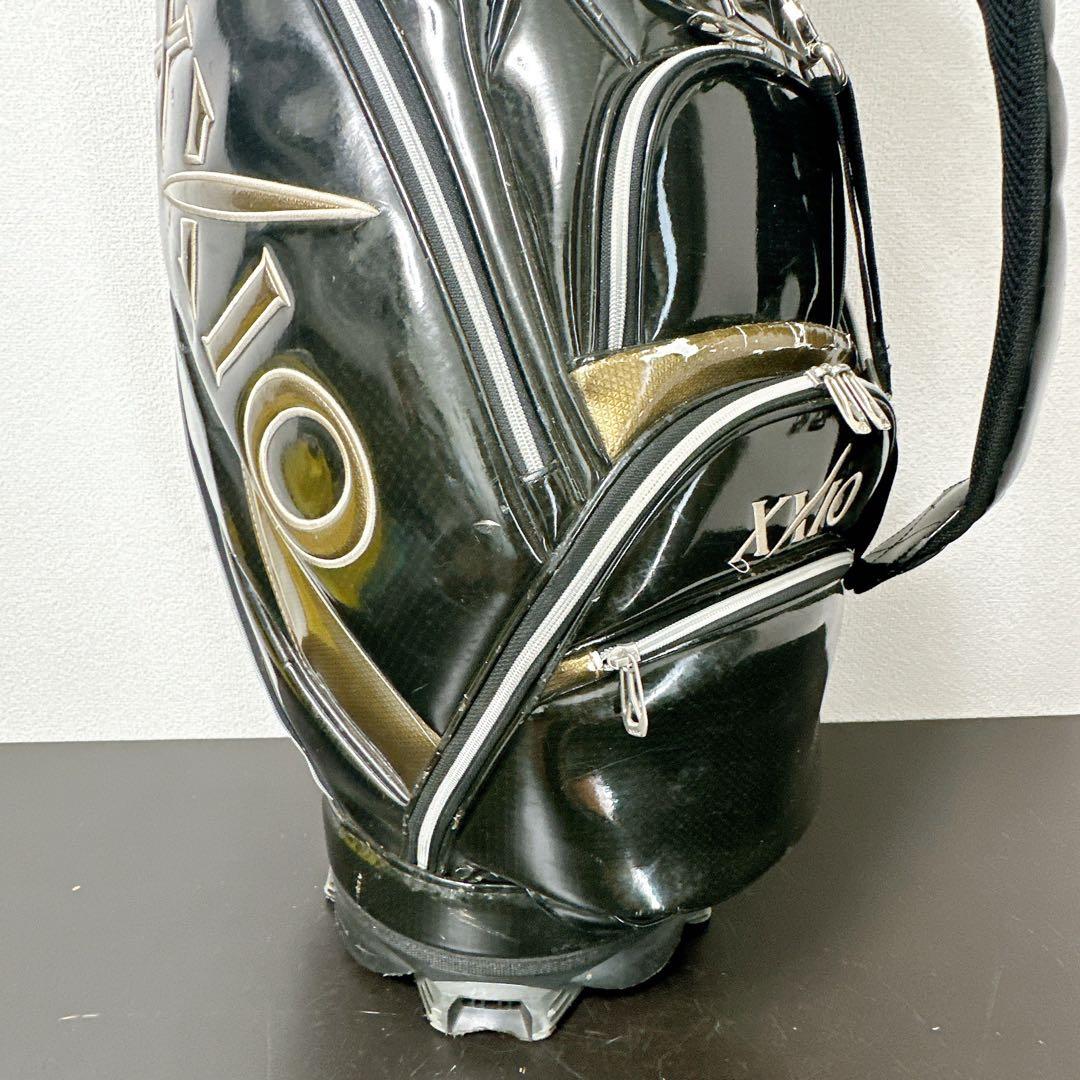 ゼクシオ XXIO キャディバッグ 5分割 9型 エナメル 黒 豪華