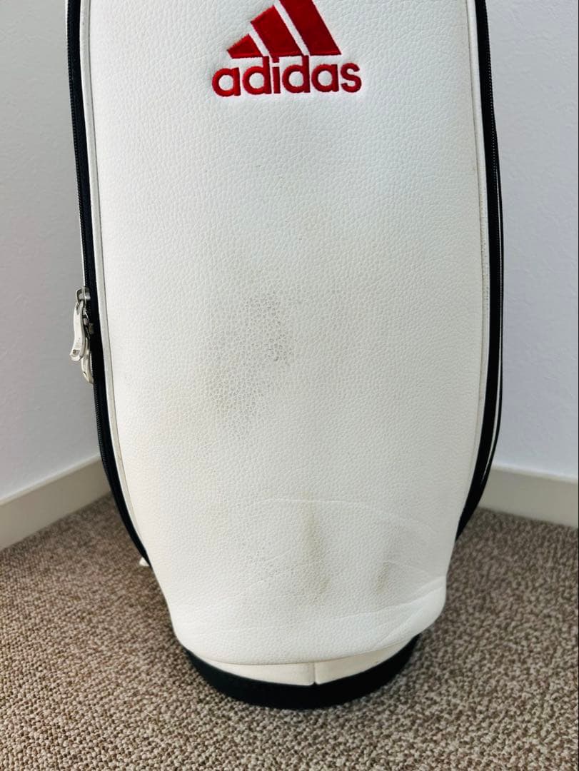 RE！【美品】adidas ☆ キャディバッグ ホワイト レッド ネイビー