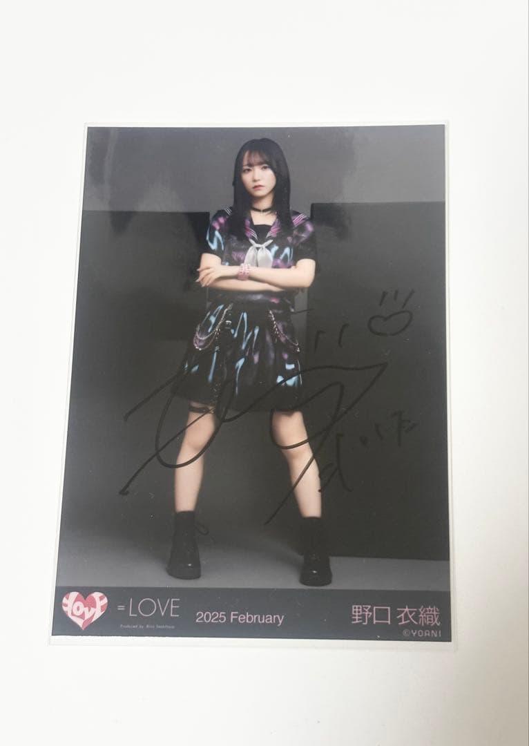 ニアジョイ 野口衣織 イコノイジョイ2024 ヤンキー衣装 ヒキ 直筆