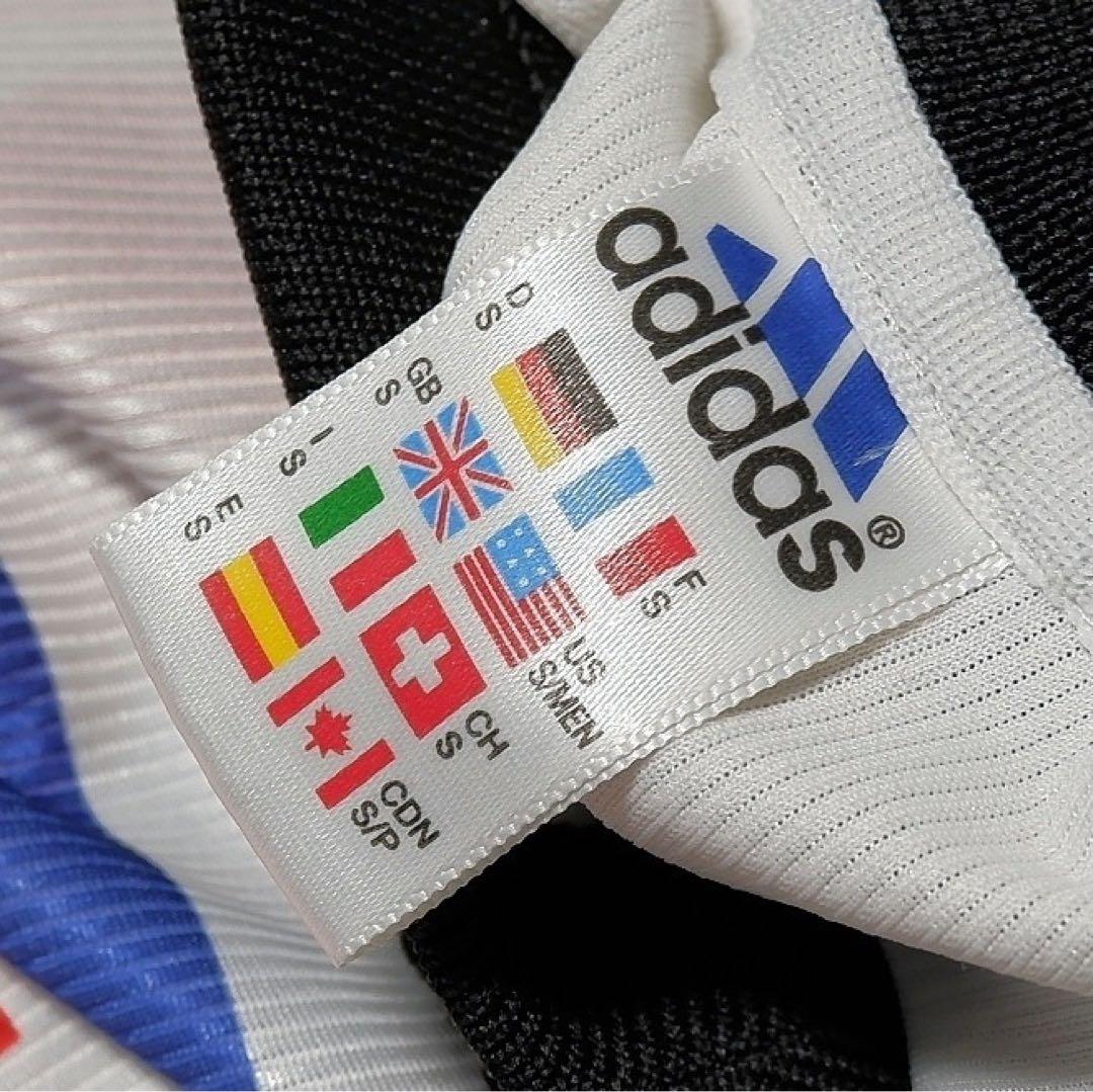 美品★90s★英国製★adidas★サッカー ユニフォーム★襟付き★企業 古着