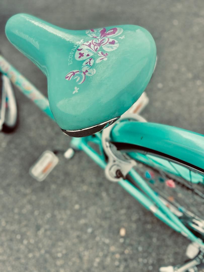 ブリヂストンの女の子向けジュニアサイクル「エコパル」22インチ（ミントカラー）