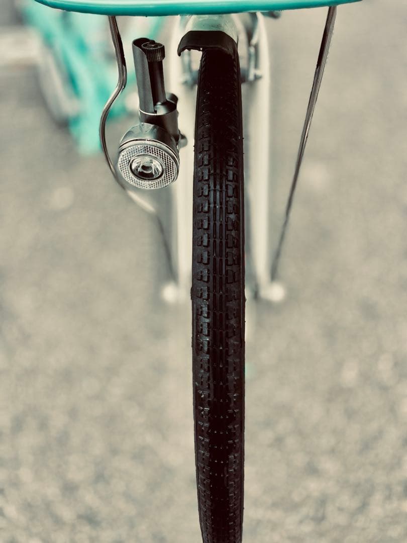 ブリヂストンの女の子向けジュニアサイクル「エコパル」22インチ（ミントカラー）