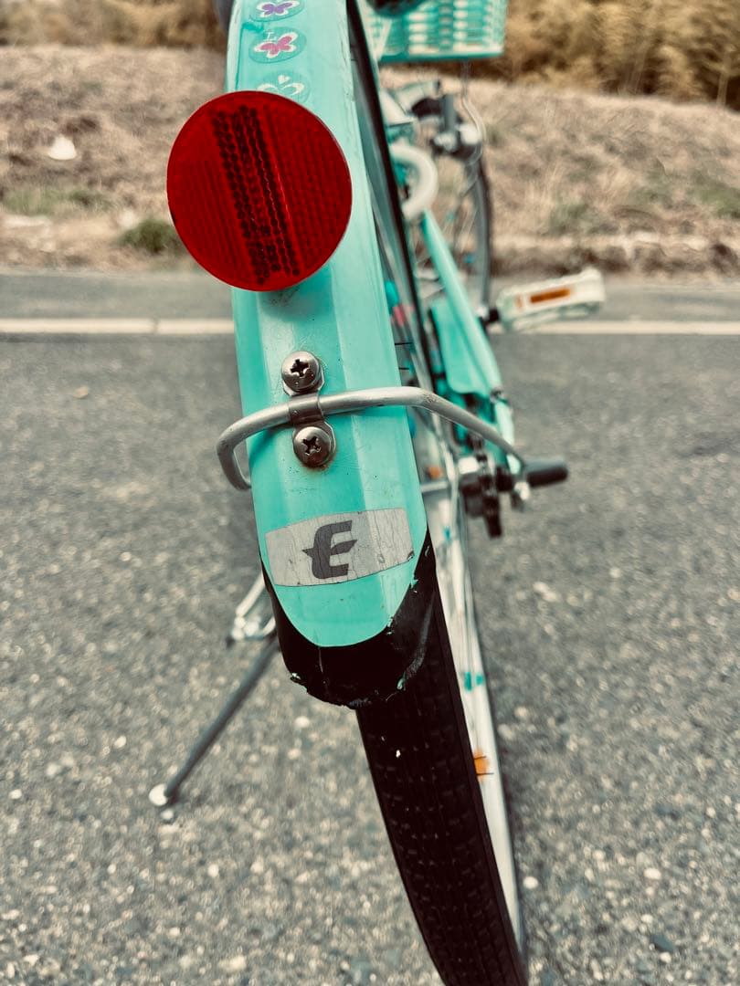 ブリヂストンの女の子向けジュニアサイクル「エコパル」22インチ（ミントカラー）