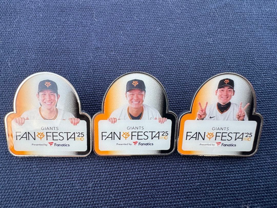 巨人ピンバッジ（坂本、小林、丸）