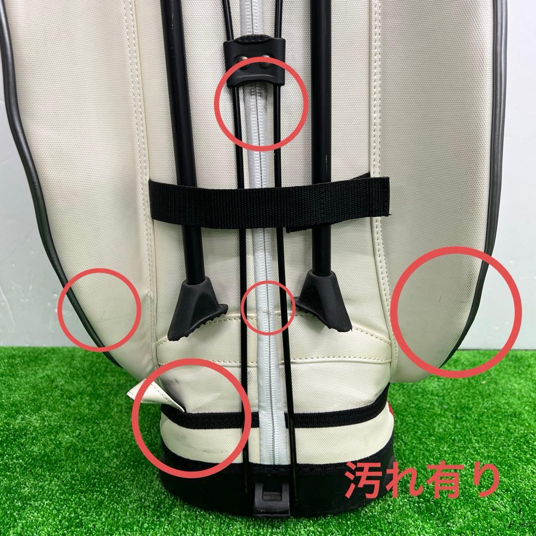 PRGR プロギア　ゴルフバッグ　キャディバッグ　9インチ　ホワイト　メンズ