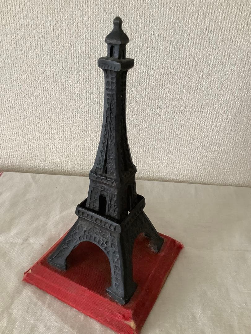 アンティーク　エッフェル塔　3点セット　ティン缶　アイアン　ガラス　パリ