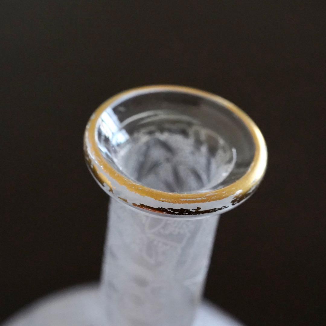 極希少★オールドバカラBACCARAT★24金彩★アシッドエッチング デカンタS