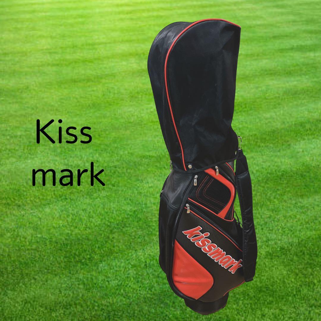 K314 美品 Kiss mark キャディバッグ ブラック