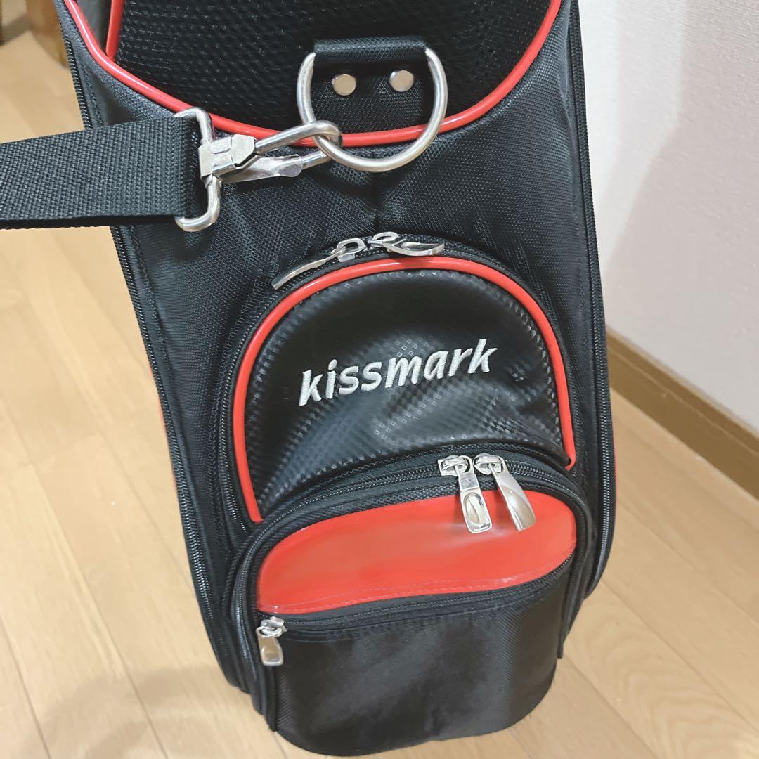 K314 美品 Kiss mark キャディバッグ ブラック