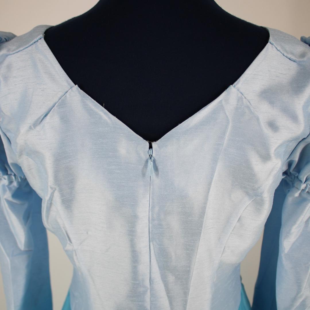 【日本製 フラダンス衣装】スカイブルー Paondor ワンピース ドレス 青