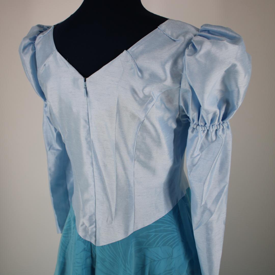 【日本製 フラダンス衣装】スカイブルー Paondor ワンピース ドレス 青