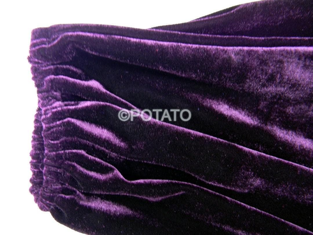 太極拳 ベロア調 太極服 上下 L サイズ 男女両用 葡萄紫【新品】