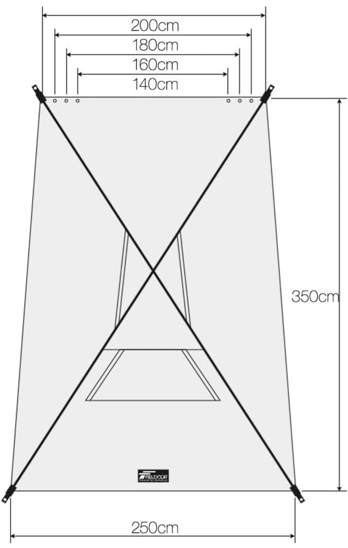 フィールドア　ワンタッチカーサイドタープ