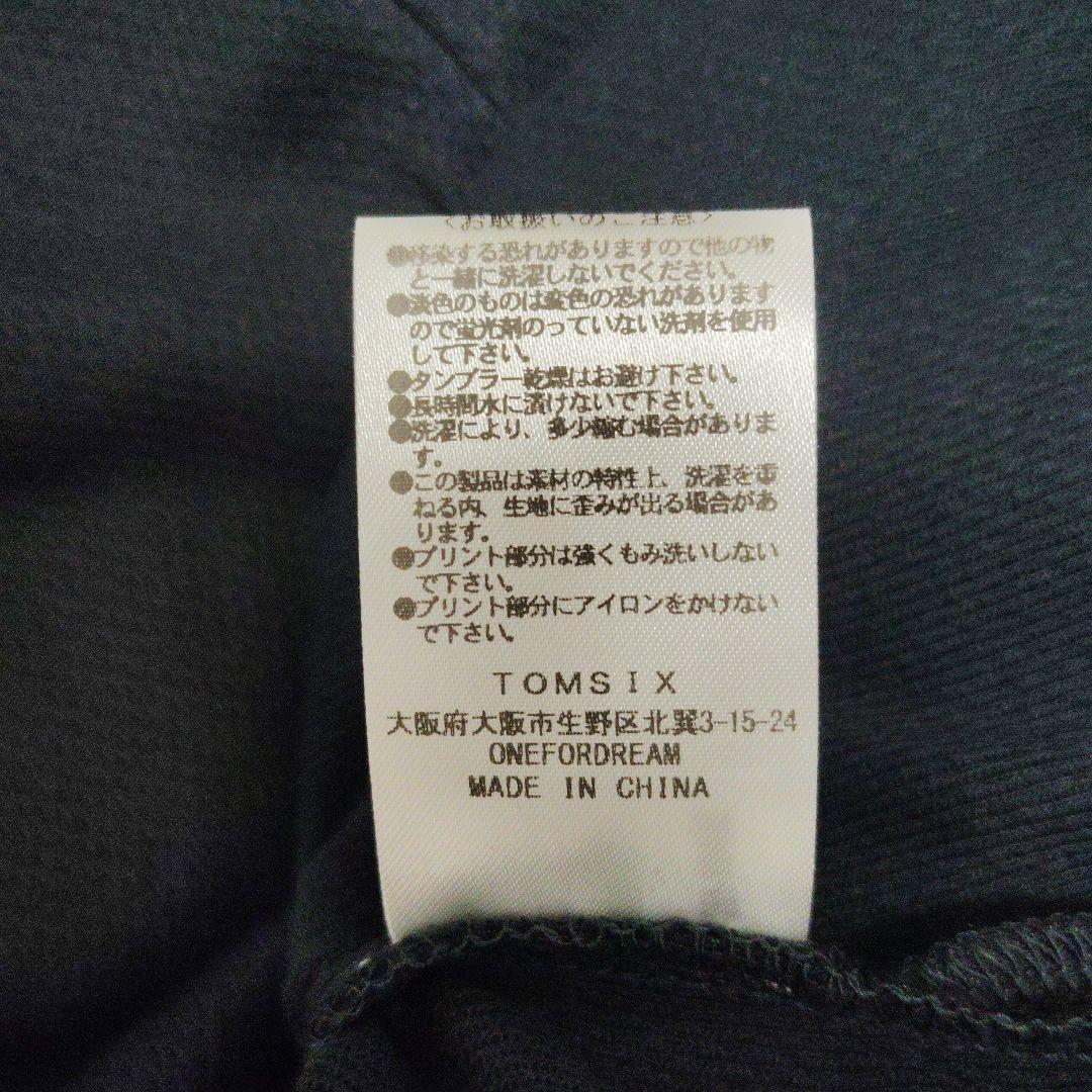 TOMSIX　トムシックス　ゴルフウェア　ポロシャツ　メンズ　刺繍ロゴ　黒　S