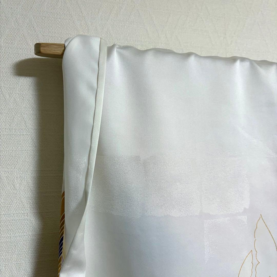 【舞台衣装】 。振袖 蝶々文様 金銀駒刺繍入り 単衣 広衿 身丈約158.5cm