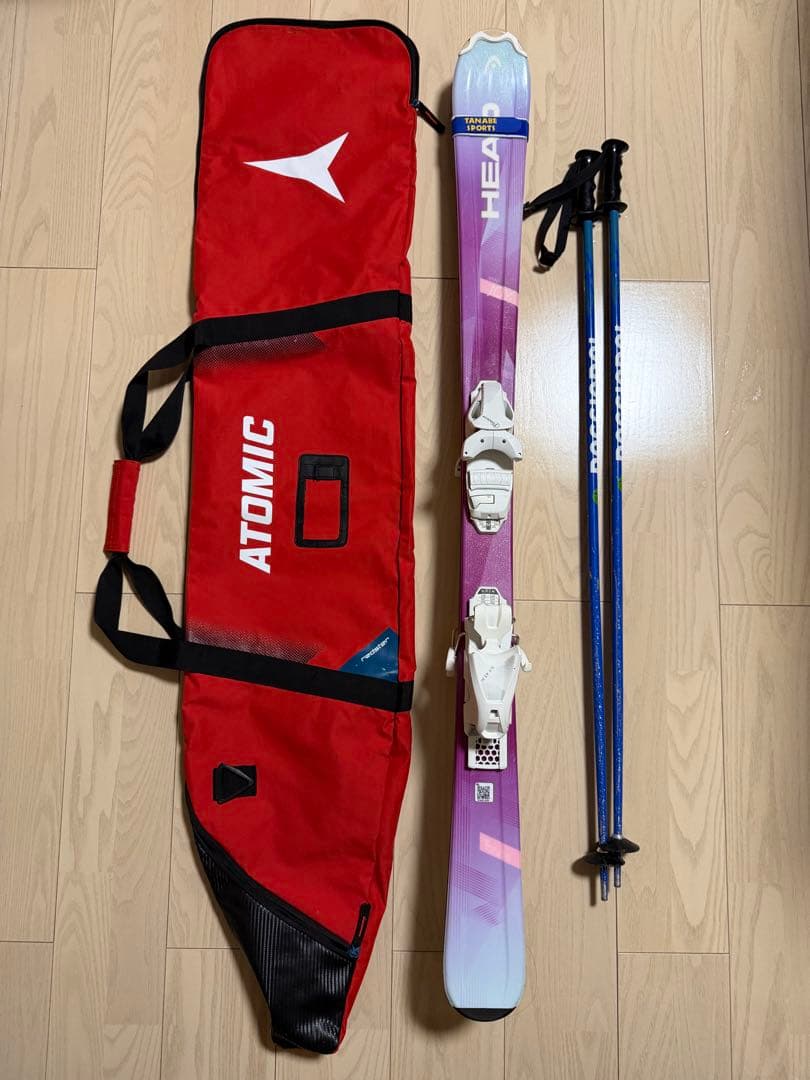 HEADスキー板　ジュニア　127㎝　　　★写真のストックとケースお付けします