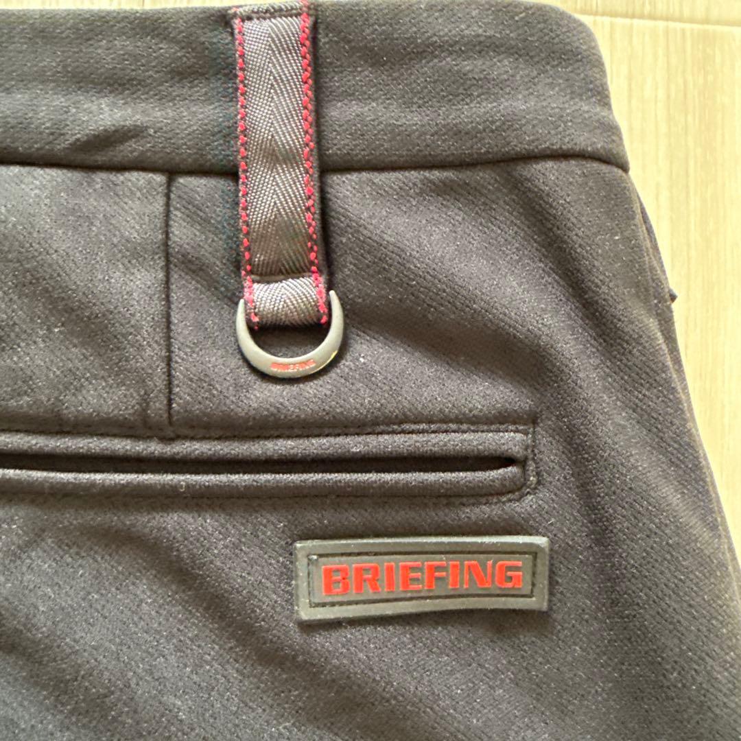 裏起毛　秋冬ゴルフ　ブリーフィングゴルフ　パンツ　黒　ブラック　S〜M相当