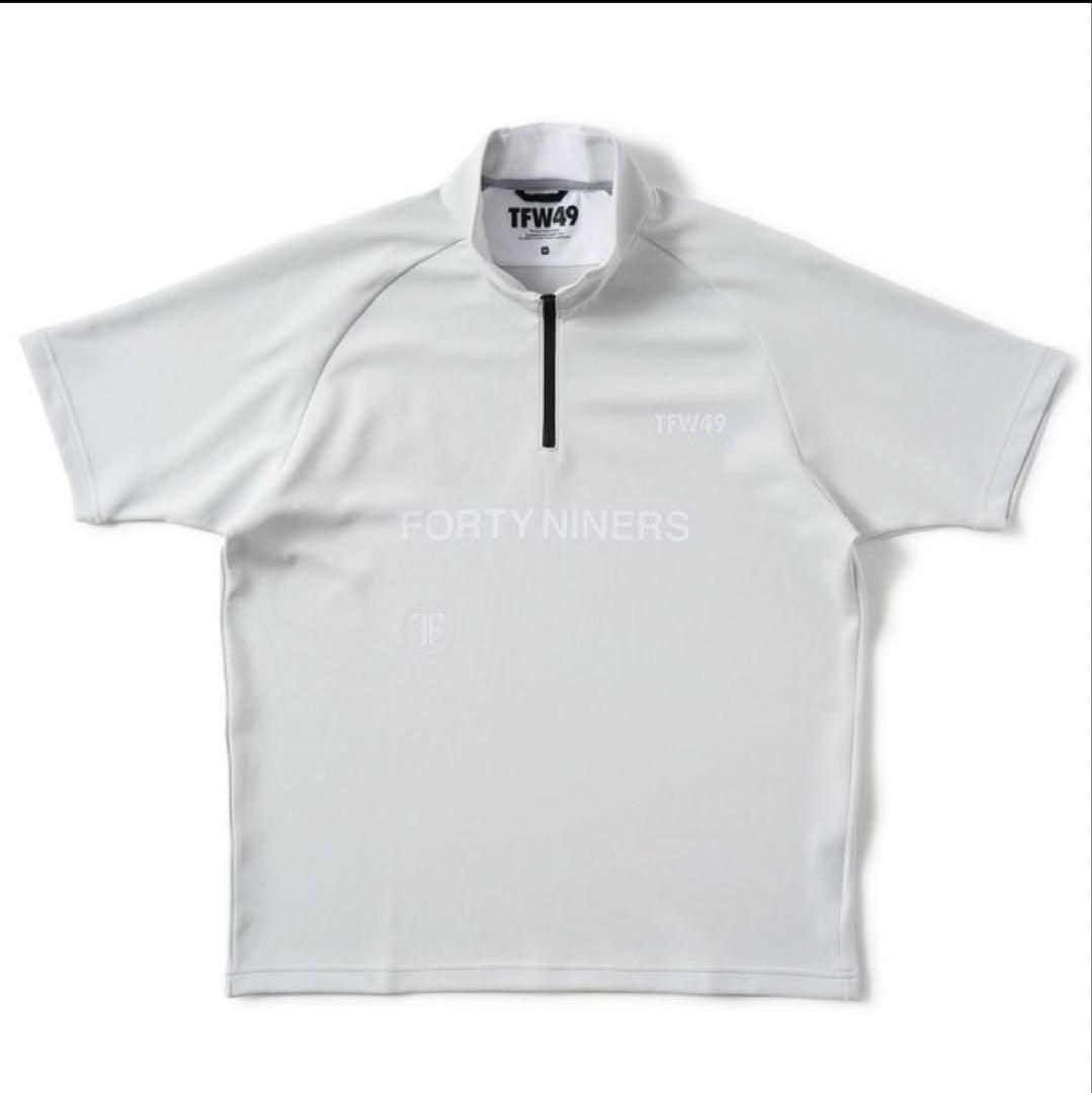 メンズウェア TFW49 HALF ZIP SS MOCKNECK L.GREY