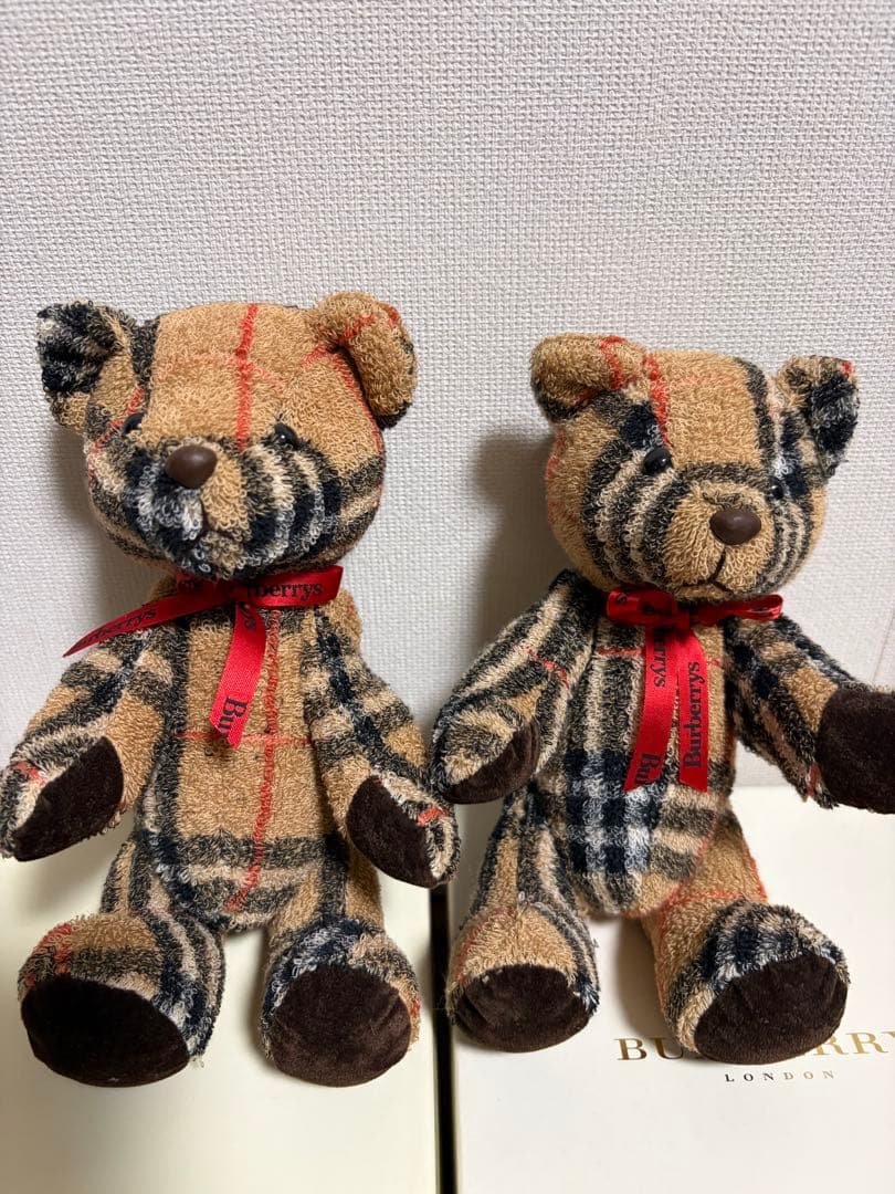 Burberrys チェック柄ぬいぐるみ 2体セット