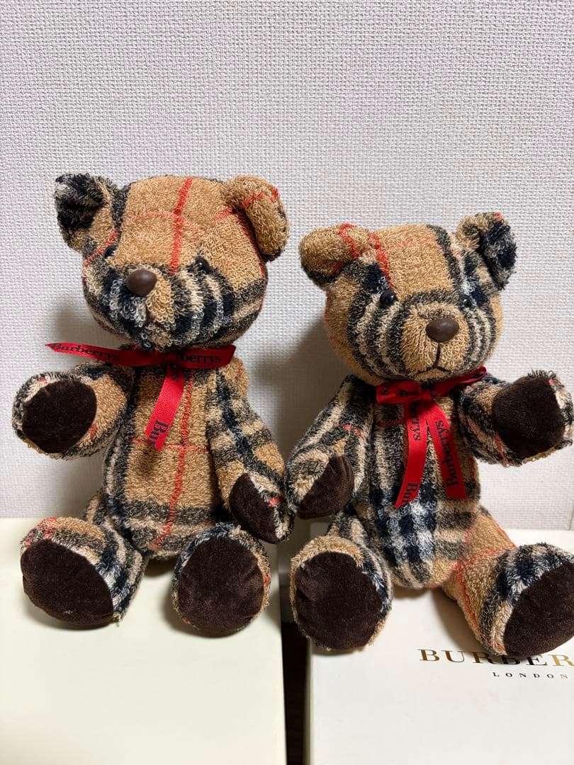 Burberrys チェック柄ぬいぐるみ 2体セット