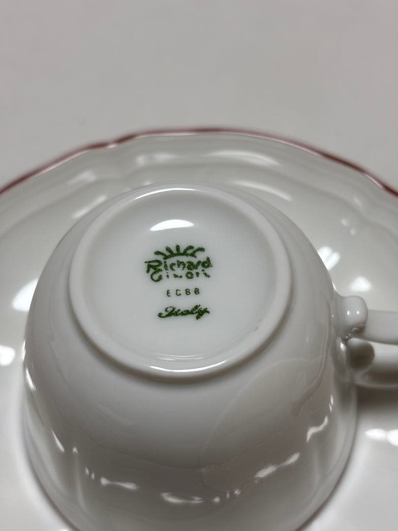 廃盤リチャードジノリ アンティコチェリー ペアティーカップ＆ソーサー　2客