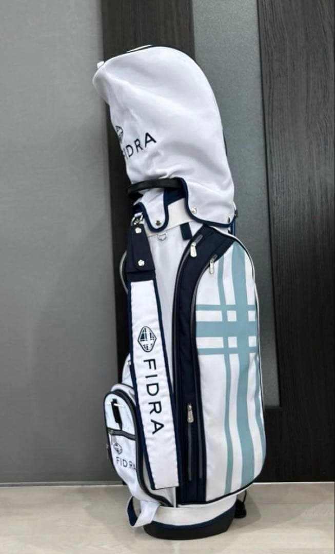 FIDRA 軽量スタンドバッグ ホワイト・ネイビー　フィドラ