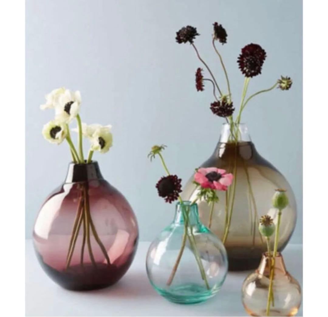 Anthropologieフラワーベース 花瓶 紫
