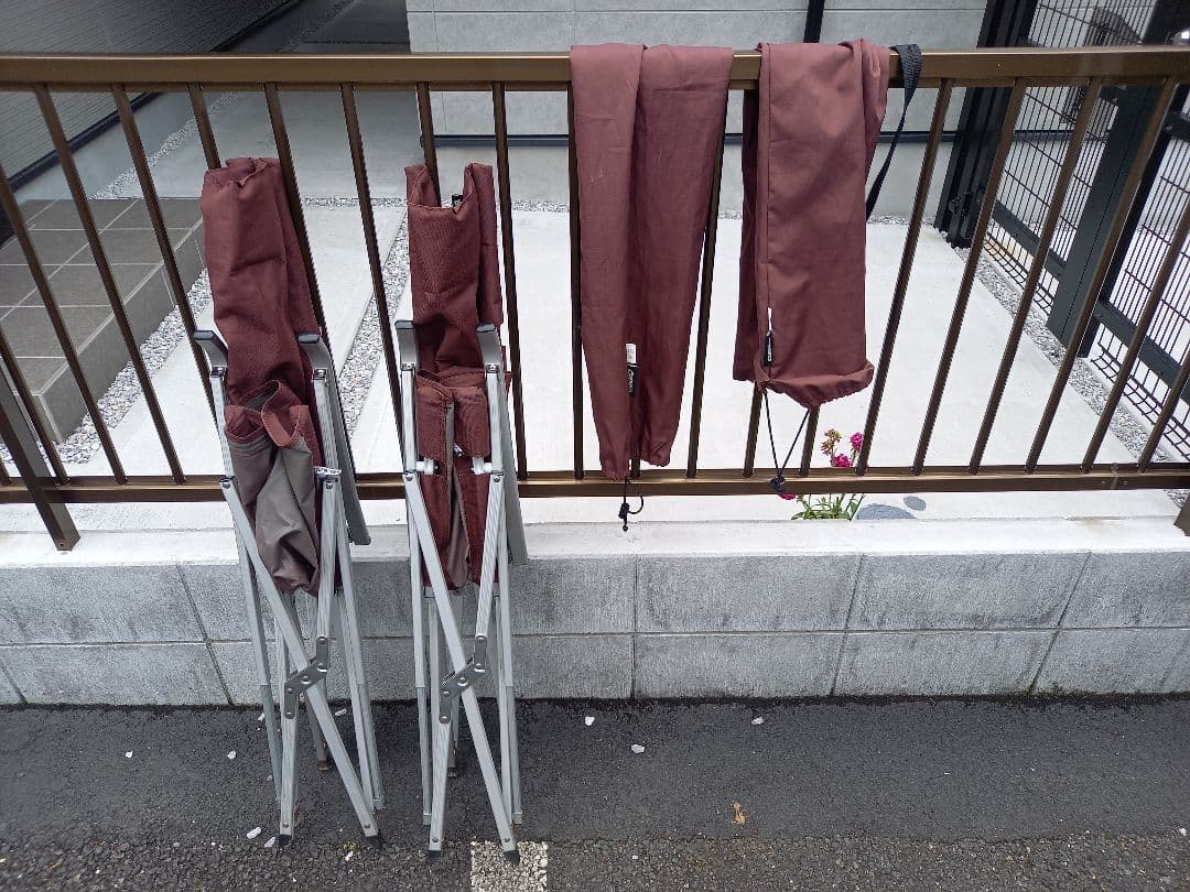 Ogawaオガワ　リラックスチェアアウトドアチェア ブラウン　２脚セット