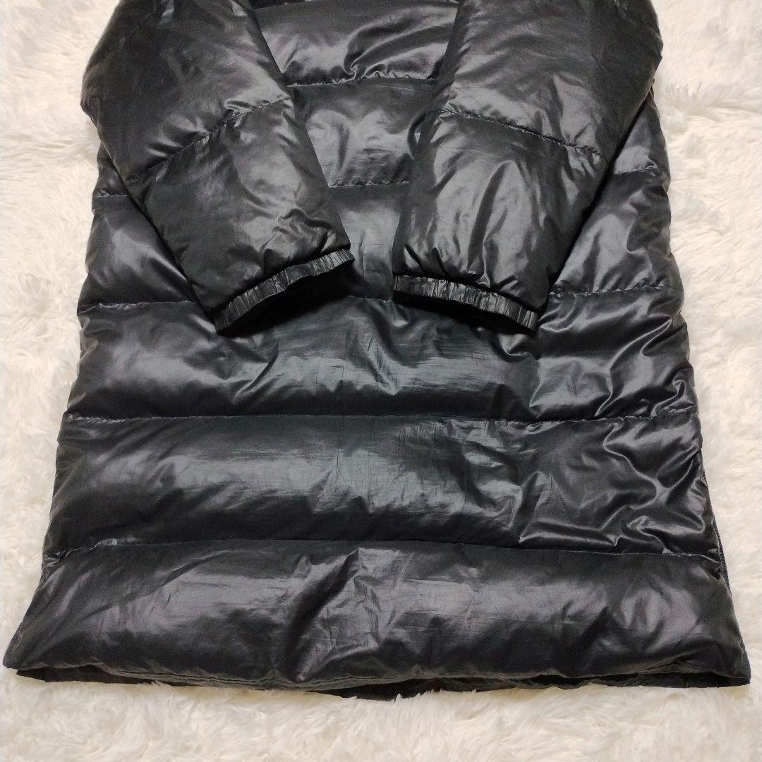 ナイキ 2way フード付き フェザーダウン ベンチコート ロング丈 L 黒