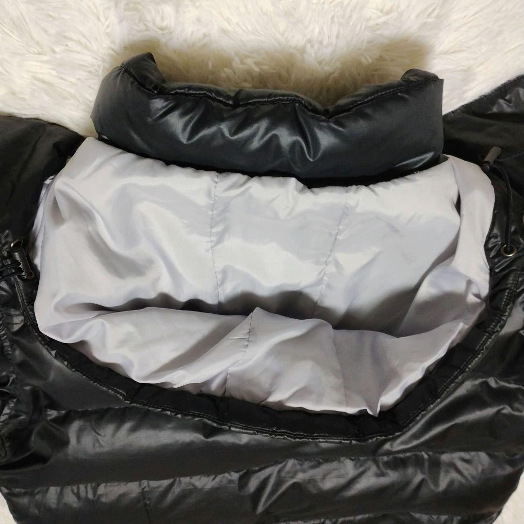 ナイキ 2way フード付き フェザーダウン ベンチコート ロング丈 L 黒