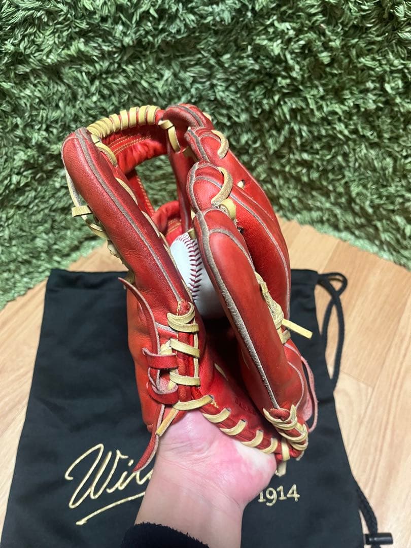 ウィルソンスタッフ デュアル 硬式内野手用87型 Eオレンジ×キャメル