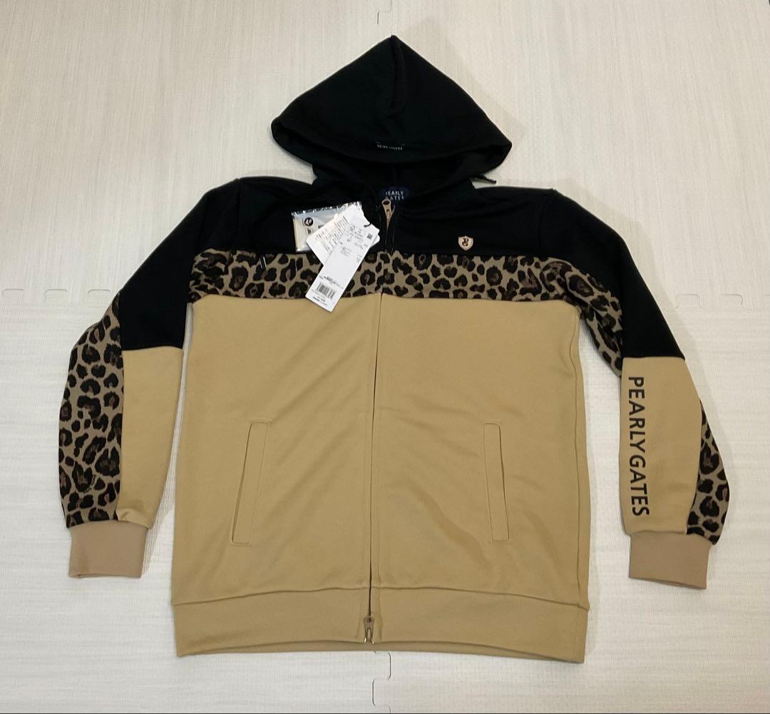 PG パーリーゲイツ テックパーカー レオパード柄 ハイスペック裏毛 日本製