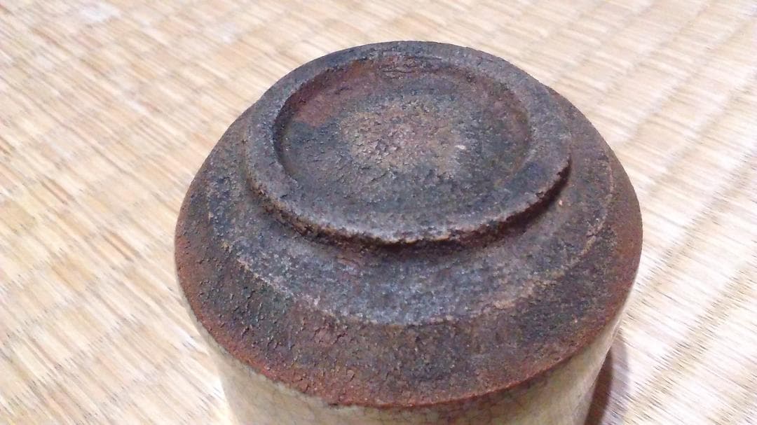 斑　唐津　筒盃　ぐい呑　無傷　保存箱付