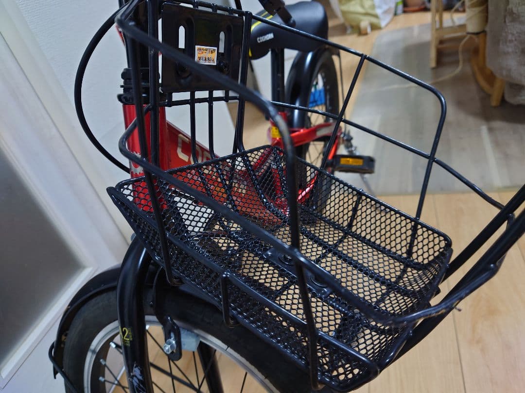 ジュニアシティ 赤 子供用自転車　補助輪つき