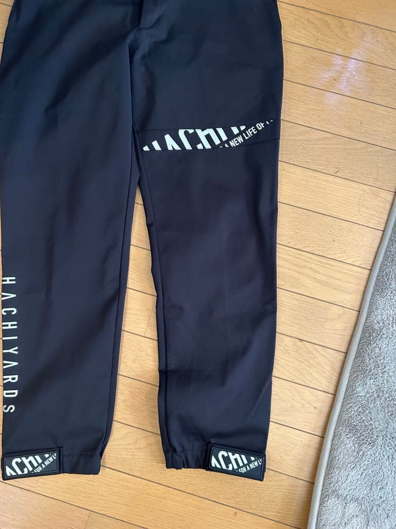 2XL 8YARDS ハチヤーズ アンクルストラップ ジョガーパンツ ブラック