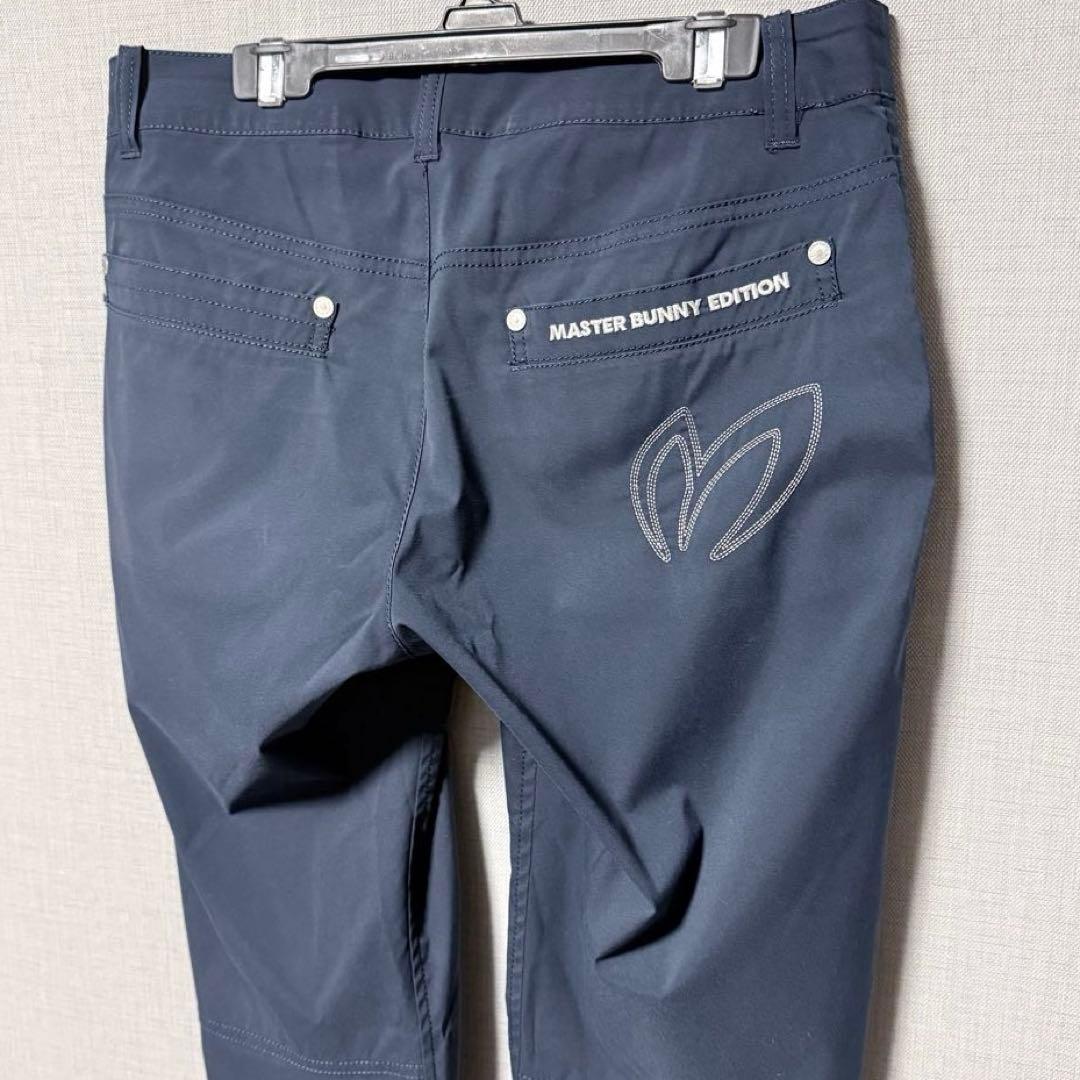 美品　マスターバニーエディション ゴルフパンツ ネイビー 0 ストレッチ